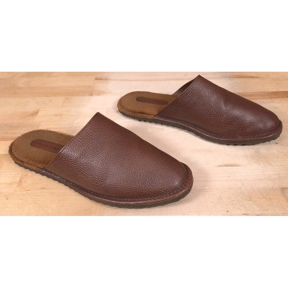 Beckett Simonon Jones Brown Leather Slip-On Slippers Size 12M